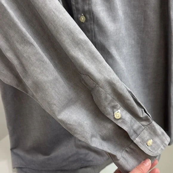 Ralph Lauren Golf Tilden 100% Cotton Men’s XL Long Sleeve Button Down Gray Shirt - Picture 6 of 11